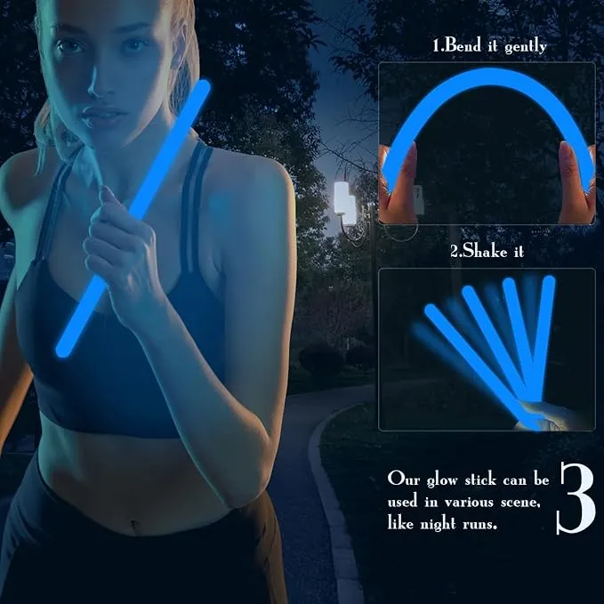 12 PCS 14 Inch Industry Grade Glow Sticks Bulk Emergency Jumbo Light Sticks Glow in The Dark Bright Large Glow Sticks for Camping,Hiking,Hurricane, Earthquake, Survival Kit Accessories