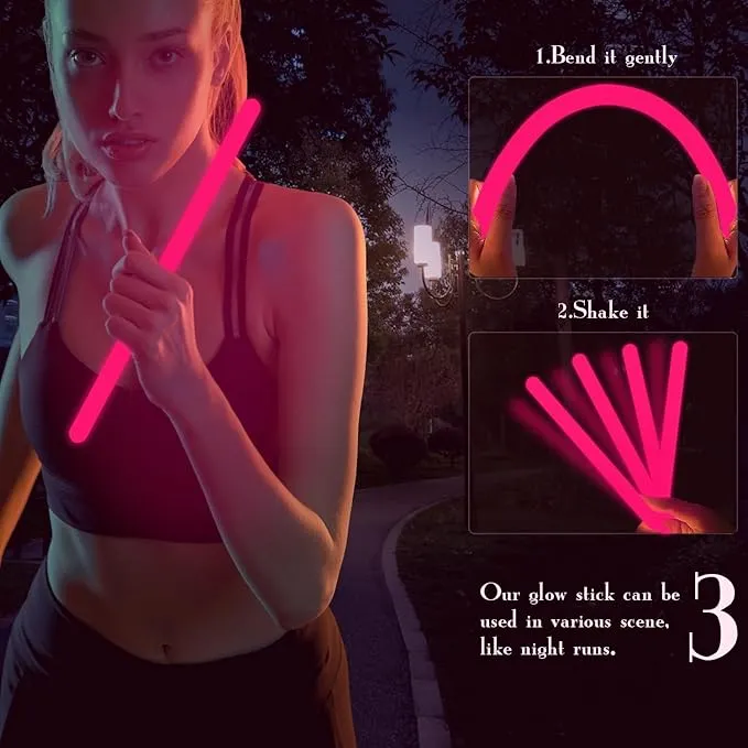 12 PCS 14 Inch Industry Grade Glow Sticks Bulk Emergency Jumbo Light Sticks Glow in The Dark Bright Large Glow Sticks for Camping,Hiking,Hurricane, Earthquake, Survival Kit Accessories