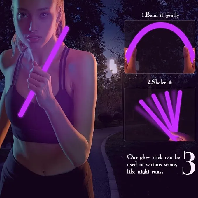 12 PCS 14 Inch Industry Grade Glow Sticks Bulk Emergency Jumbo Light Sticks Glow in The Dark Bright Large Glow Sticks for Camping,Hiking,Hurricane, Earthquake, Survival Kit Accessories