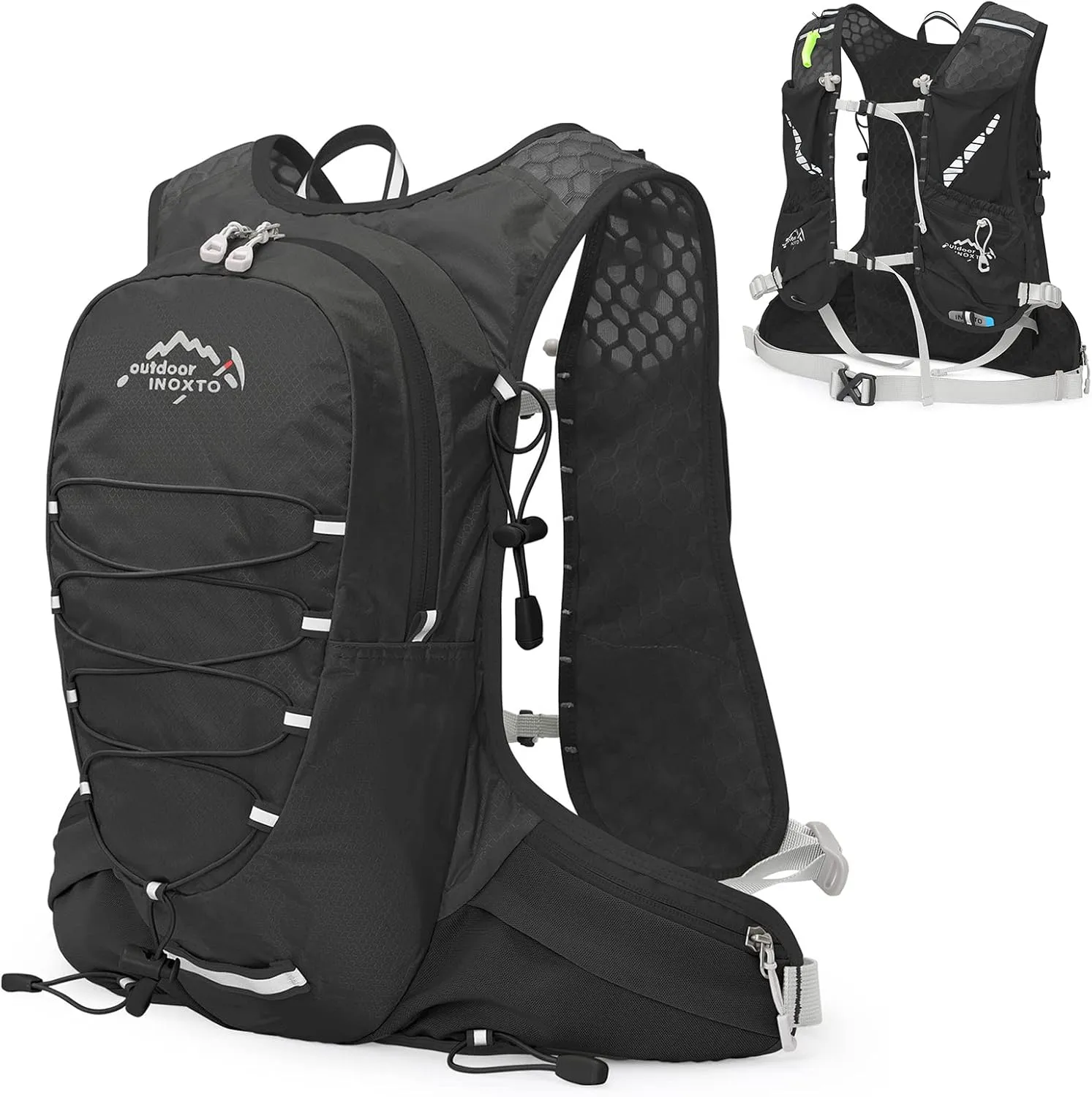 12L Cycle Hydration Backpack Lightweight Riding Vest Pack Backpack for Outdoor Running Camping Hiking Mountaineering