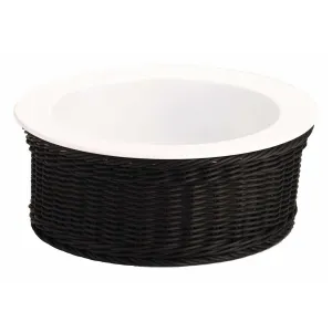 12" Cold Food Display Set with Black Wicker Basket Base. I