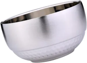 14cm Double-layer Insulated Stainless Steel Soup Bowl Rice Bowl for Serving