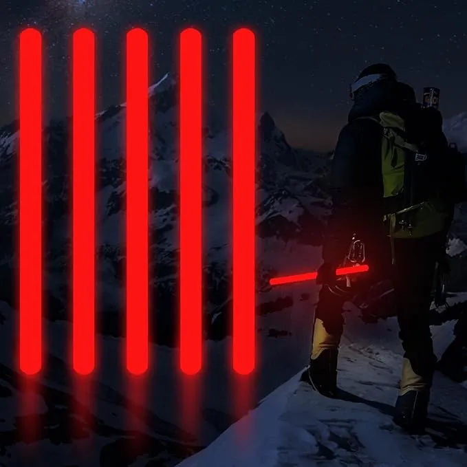 16 Inch Industry Grade Glow Sticks Bulk 5 PCS Bright Jumbo Light Sticks Glow in The Dark Emergency Huge Glow Sticks for Camping,Hiking,Hurricane, Earthquake, Survival Kit Accessories
