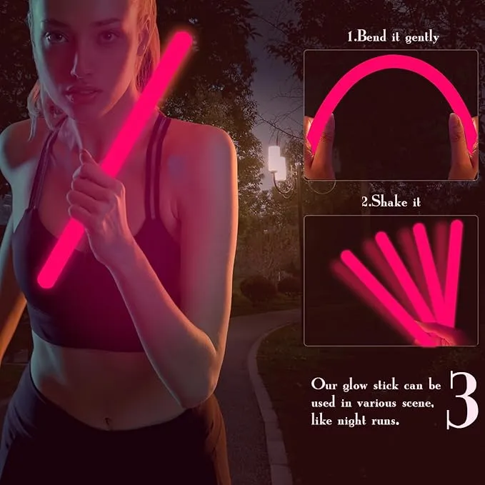 16 Inch Industry Grade Glow Sticks Bulk 5 PCS Bright Jumbo Light Sticks Glow in The Dark Emergency Huge Glow Sticks for Camping,Hiking,Hurricane, Earthquake, Survival Kit Accessories