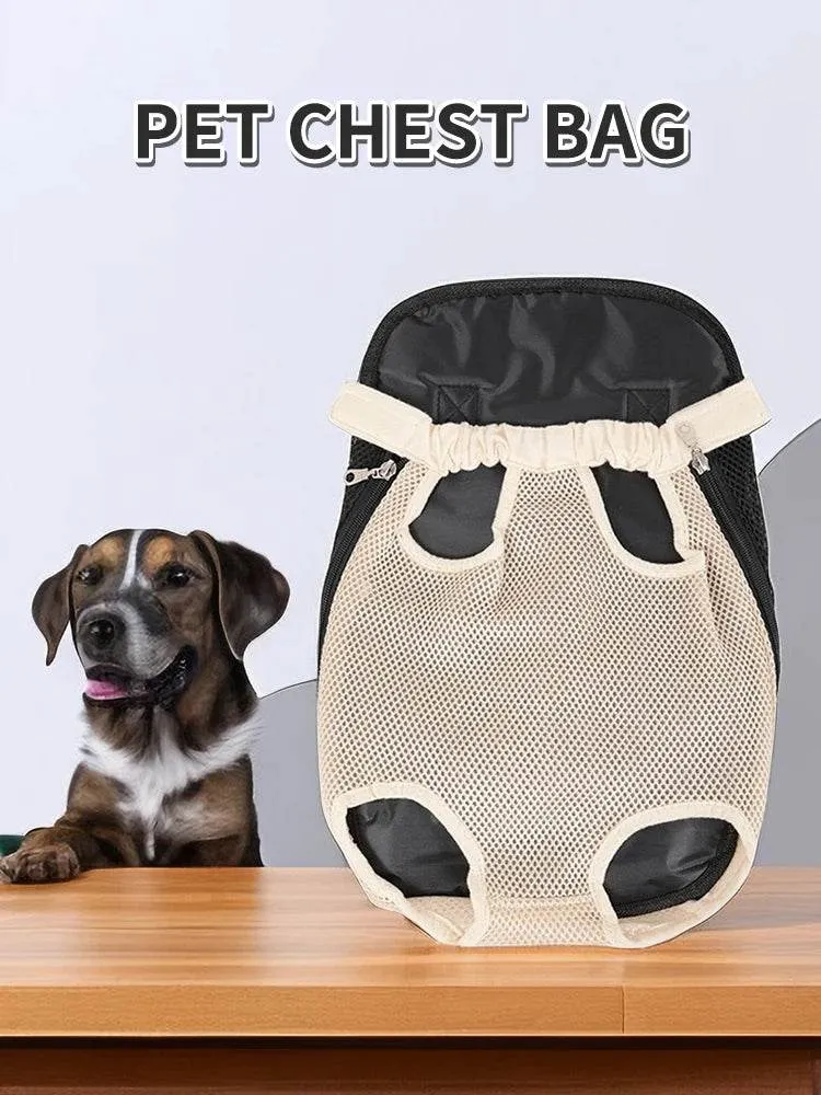 1PC Adjustable Pet Cat Chest Backpack For Outdoor Carrying Mesh Ventilation For Hiking Camping Trips Sling Bag In Small