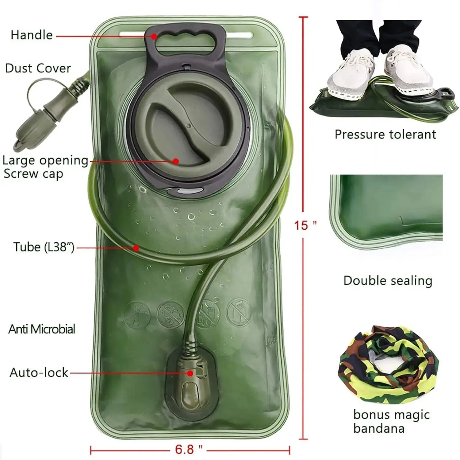 2 Liter Hydration Water Bladder
