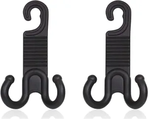 2 Pack Premium Car Back Seat Hooks for Headrest Hanger Holder Hang Purse Grocery Bag Handbag Hat Cloth Coat