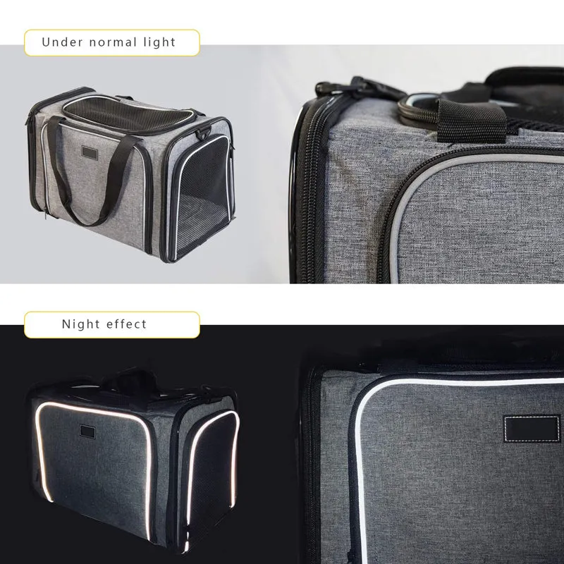 2 Side Expandable Small Dog Carrier
