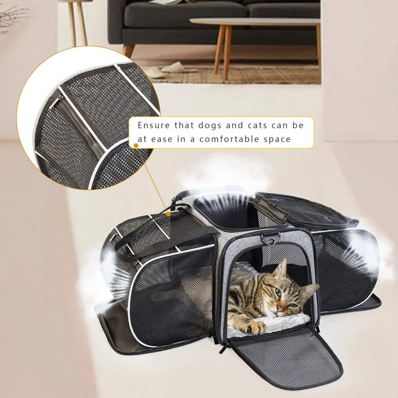 2 Side Expandable Small Dog Carrier