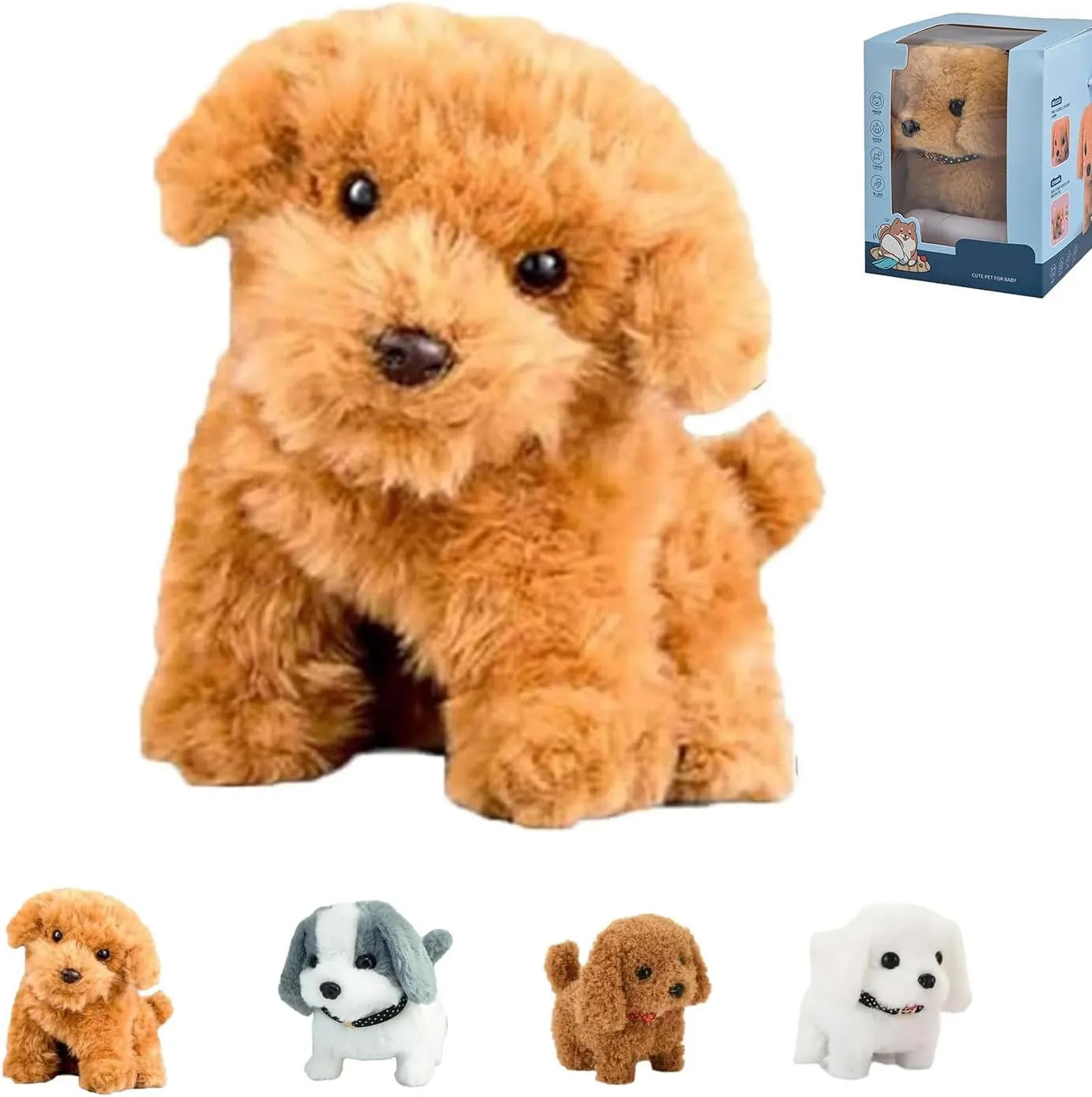 2025 New Realistic Robot Puppy,My Realistic Robot Puppy for Adults,Ai Robotic Dog,Walking, Barking,Tail Wagging (D1-1PCS)