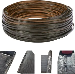 240 Ft Wicker Repair Kit, Plastic Wicker Repair Supplies, Gradient Dark Brown with Visible Mixed Color Stripes, Synthetic Rattan Replacement Material for Patio Wicker Furniture Repair