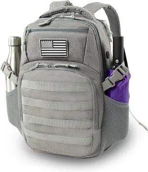 25L Military Travel Laptop Backpack 15.6-inch Backpack For Women Business Carry On Flight Approved Small Grey Backpack Bug Out Bag Work Gym Weekend Bag Men's Assault Bags Back Pack