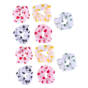 2sets Girls Softball Scrunchies Bow for Hair Women Head Tie Hair Ring Summer Ties Softball Accessories Made of Fabric Material 10pcs*2