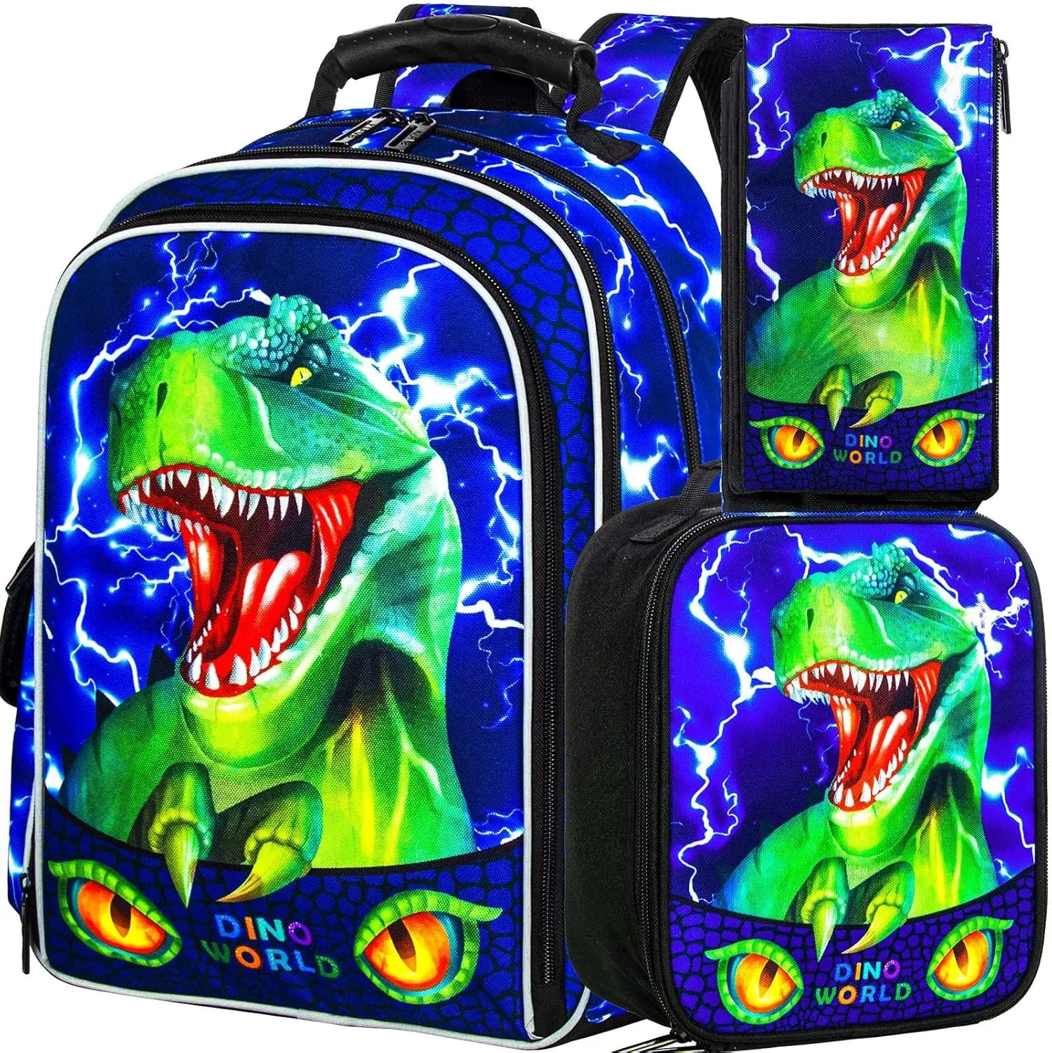 3PCS Backpack for Girls and Boys 16" Little Kids Preschool Bookbag, Elementary School Backpacks and Lunch Box