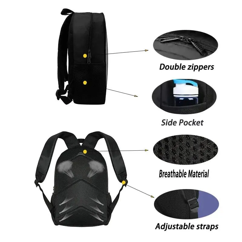 3Pcs Set Zoonomaly Prints School Backpack for Child With Shoulder Bags, Pencil Case ,Cartoon School Bags for Boys Girls
