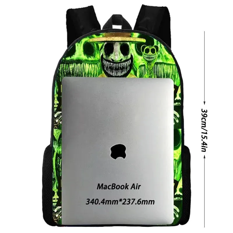 3Pcs Set Zoonomaly Prints School Backpack for Child With Shoulder Bags, Pencil Case ,Cartoon School Bags for Boys Girls
