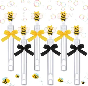 40 Pack Mini Bubble Wands Bubbles with Ribbon DIY Party Favors Decorations Clear Bubble Wand Outdoor Gift for Party Support Birthday Festival Celebration (Bee)