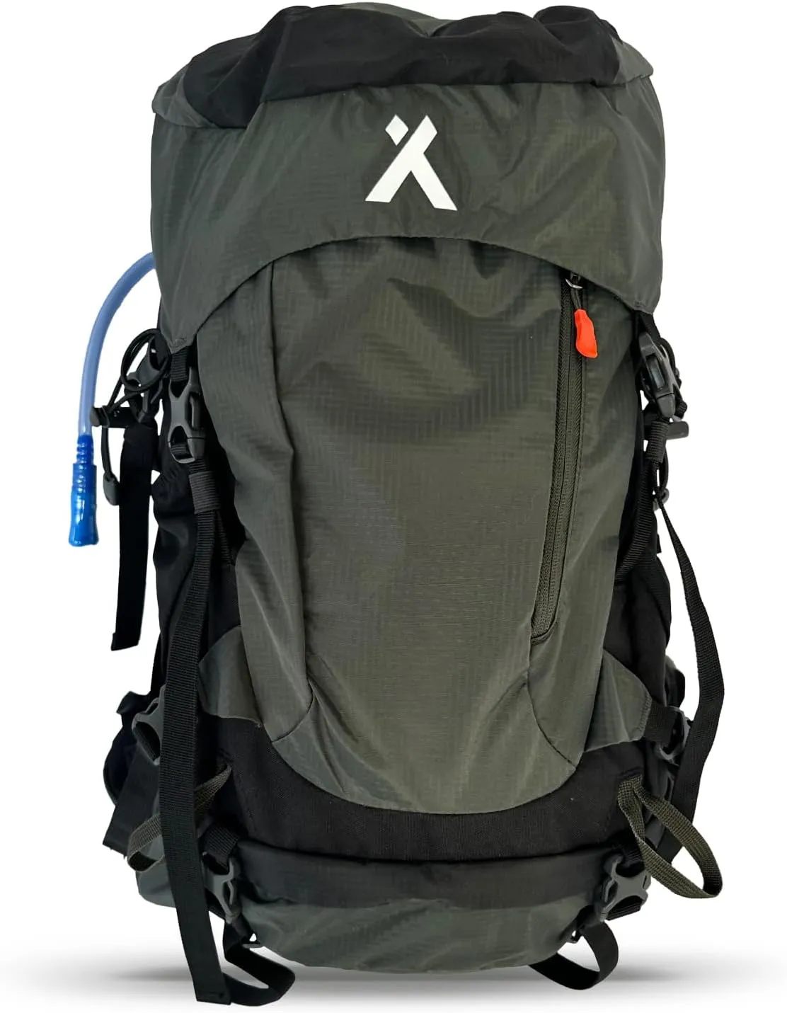 45L Hiking Hydration Backpack, Day Pack With 2L Water Bladder, Lightweight and Perfect for Camping, Running, Cycling, Mountain Biking, Skiing, Snowboarding For Men and Women - Black