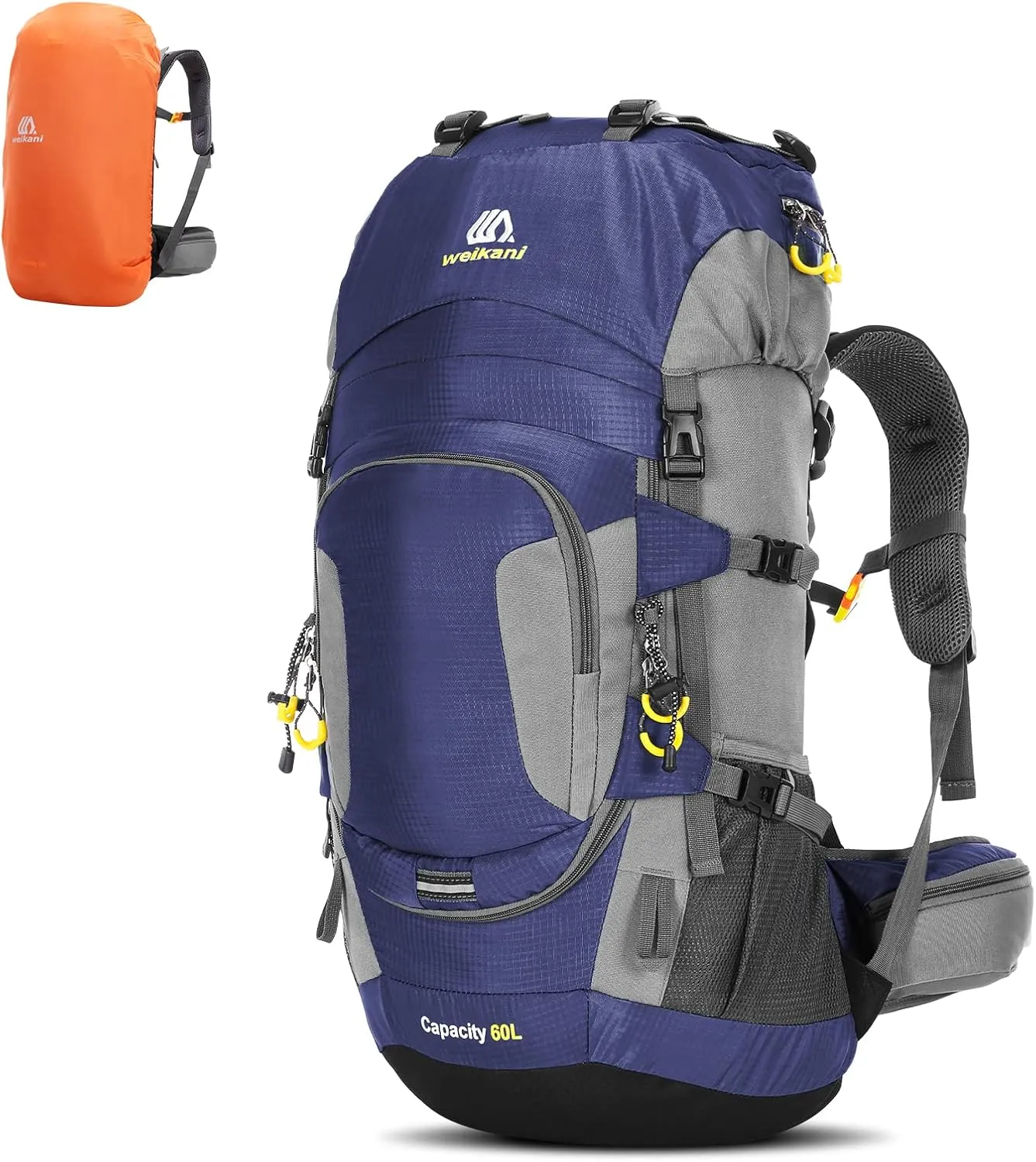 60L Waterproof Hiking Backpack Camping Mountain Climbing Cycle Backpack Outdoor Sport Bag with Rain Cover