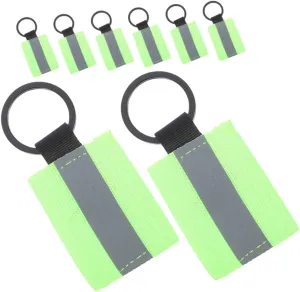 8pcs Reflective Keychain Backpacking Gear Keychain for Men Wallet Keychain Label During Backpack