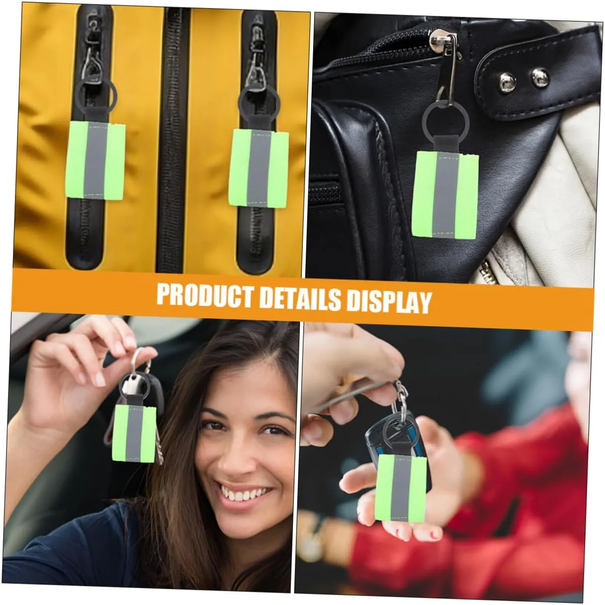 8pcs Reflective Keychain Backpacking Gear Keychain for Men Wallet Keychain Label During Backpack
