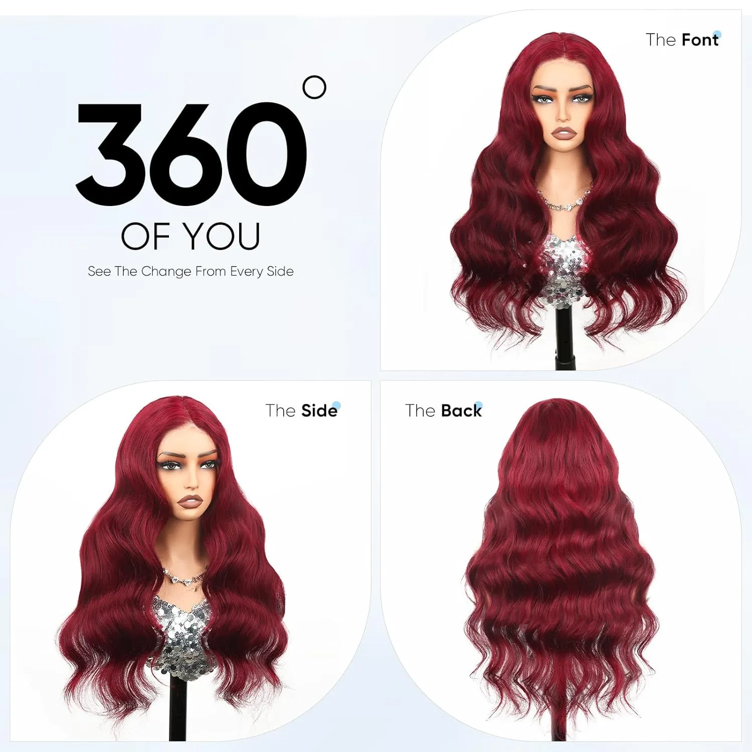 99j Burgundy Lace Front Wigs Human Hair,13x6 HD Body Wave Burgundy Lace Frontal Wigs Human Hair Pre Plucked with Baby Hair,210 Density Colored Wine Red Wig Human Hair for Women 26 Inch