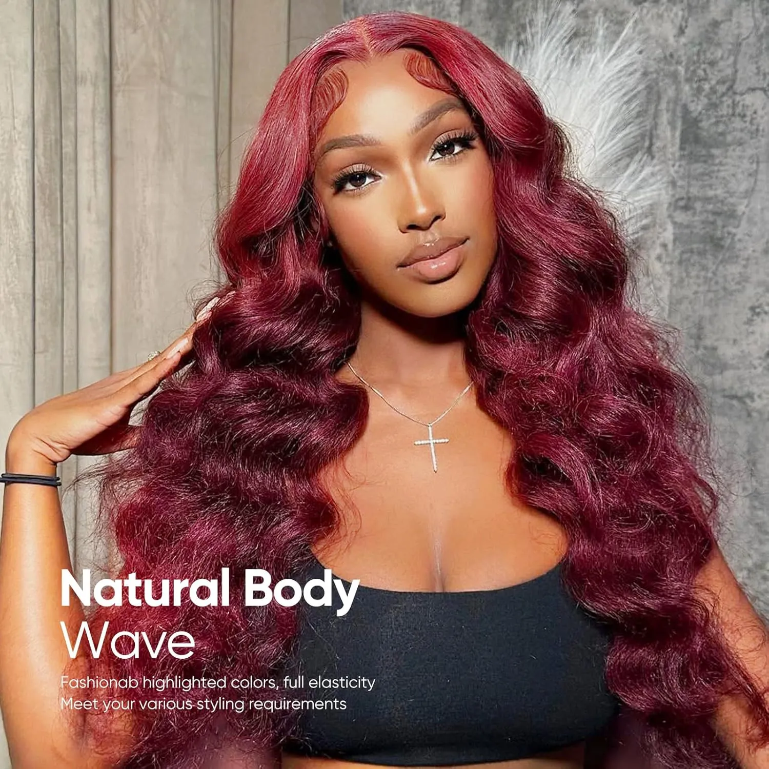 99j Burgundy Lace Front Wigs Human Hair,13x6 HD Body Wave Burgundy Lace Frontal Wigs Human Hair Pre Plucked with Baby Hair,210 Density Colored Wine Red Wig Human Hair for Women 26 Inch
