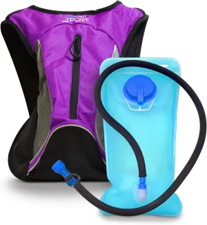 Aduro Sport Hydration Backpack [Hydro-Pro], 1.5L / 2L / 3L BPA Free Water Bladder, Unisex, Water Resistant, Durable, Light Weight, Adjustable Sizing