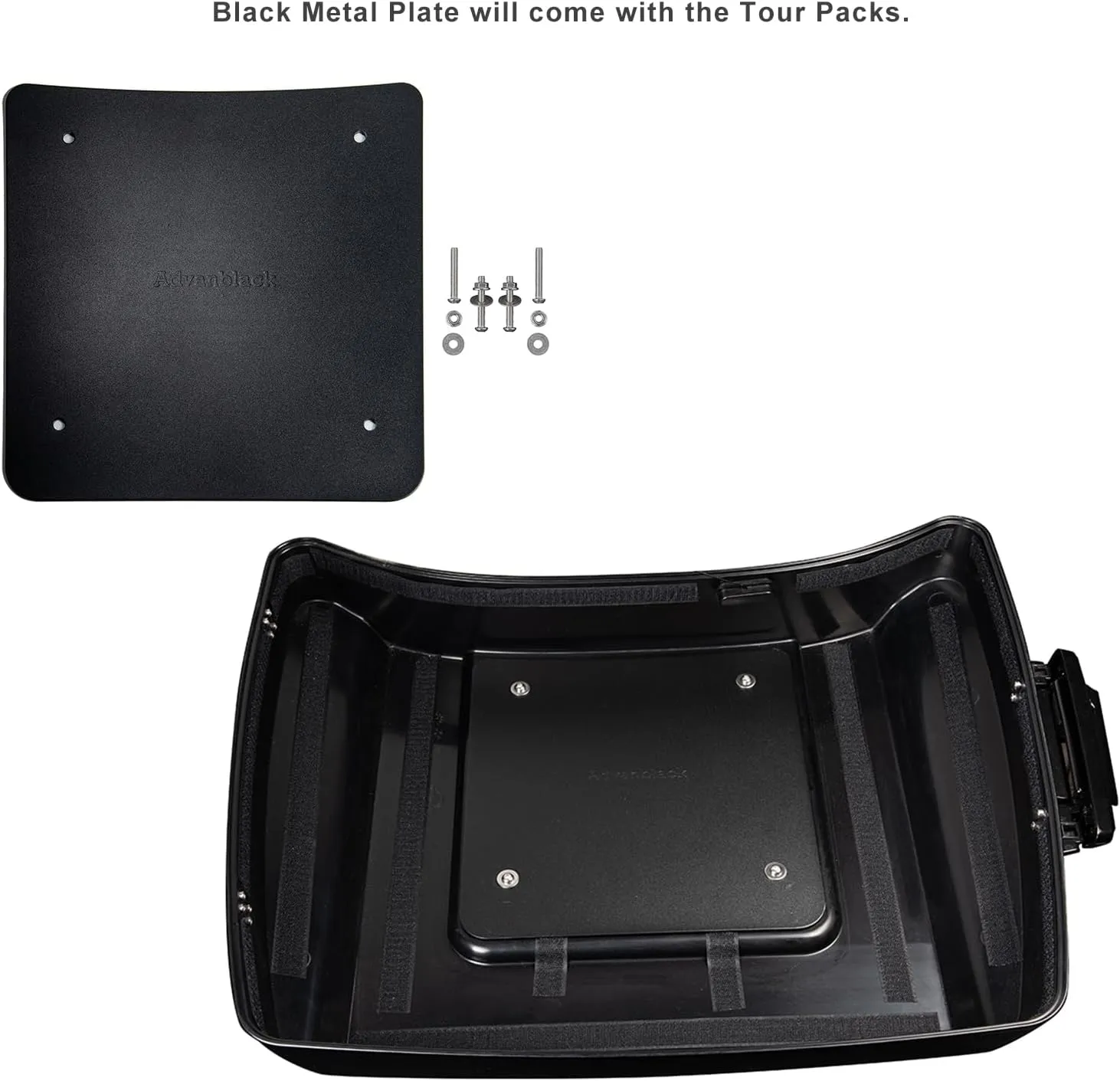 Advanblack Tour Pack Atlas Silver Metallic King Tour Pack Fit for Harley Touring, Road King Special, Street Glide Special, Road Glide Special, 2014-2023
