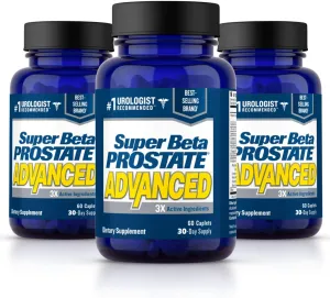 Advanced – Reduce Bathroom Trips, Promote Sleep, Support Bladder Emptying. Prostate Supplement for Men with Beta Sitosterol, not Saw Palmetto (180 Caplets, 3-Pack)