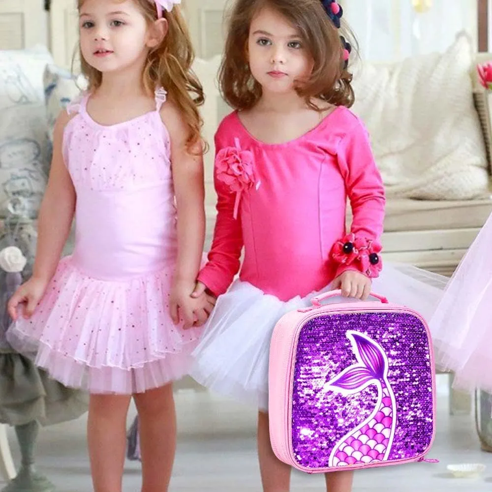 AGSDON 3PCS Backpacks for Kids, 16" Little Kid Preschool School Bookbag and Lunch Box - Unicorn/Mermaid/Flamingo/Dinosaur