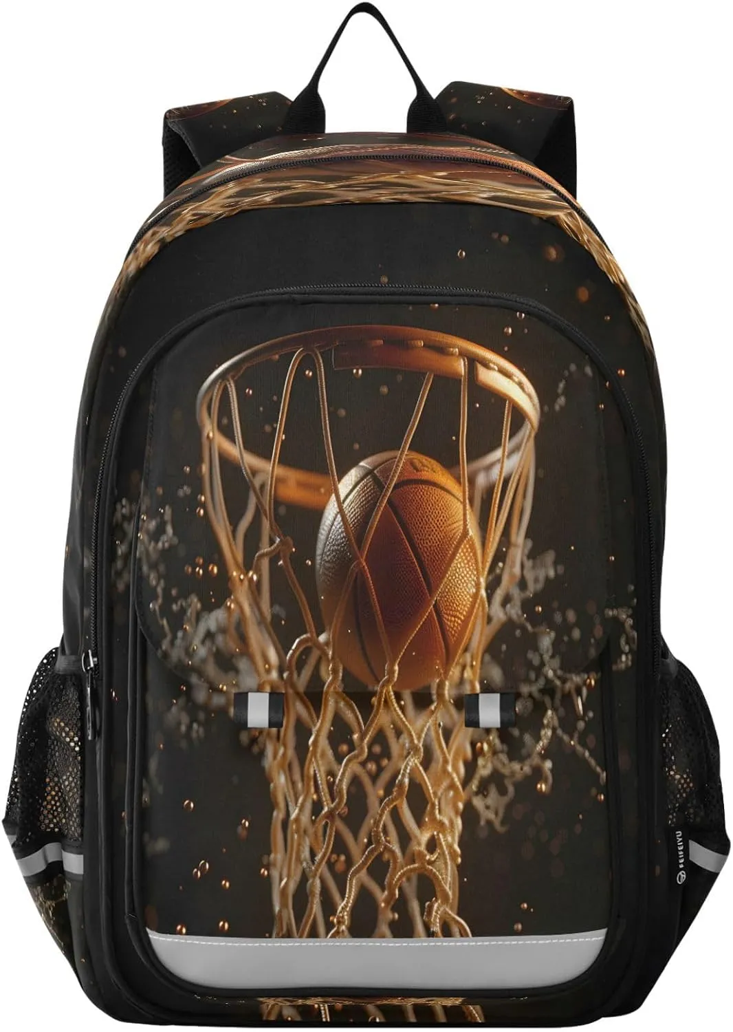 ALAZA A Basketball Ball School Backpacks Travel Laptop Bag Kids Bookbag for Girls Boys Teens Women Men