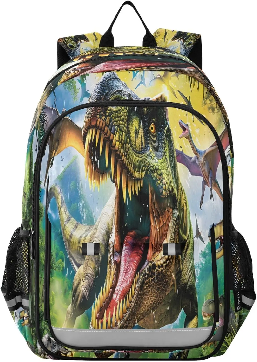 ALAZA A Fiercely Dinosaurs School Backpacks Travel Laptop Bag Kids Bookbag for Girls Boys Teens Women Men