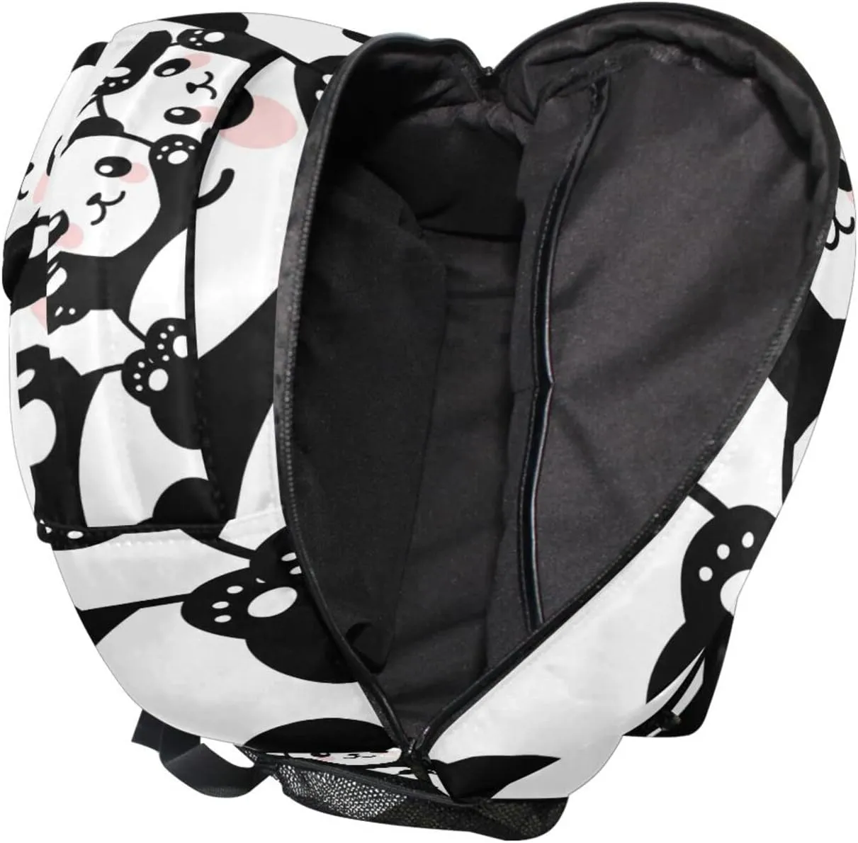 ALAZA Custom Panda Backpack for Girls Personalized Your Name Text Bookbag School Backpacks for 3rd 4th 5th Grade Kids Book Bags Travel Laptop Daypack Shoulder Bag