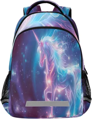 ALAZA Free Vector Unicorn Surrounded by Magic Poster Vector Backpacks Travel Laptop Daypack School Book Bag for Men Women Teens Kids