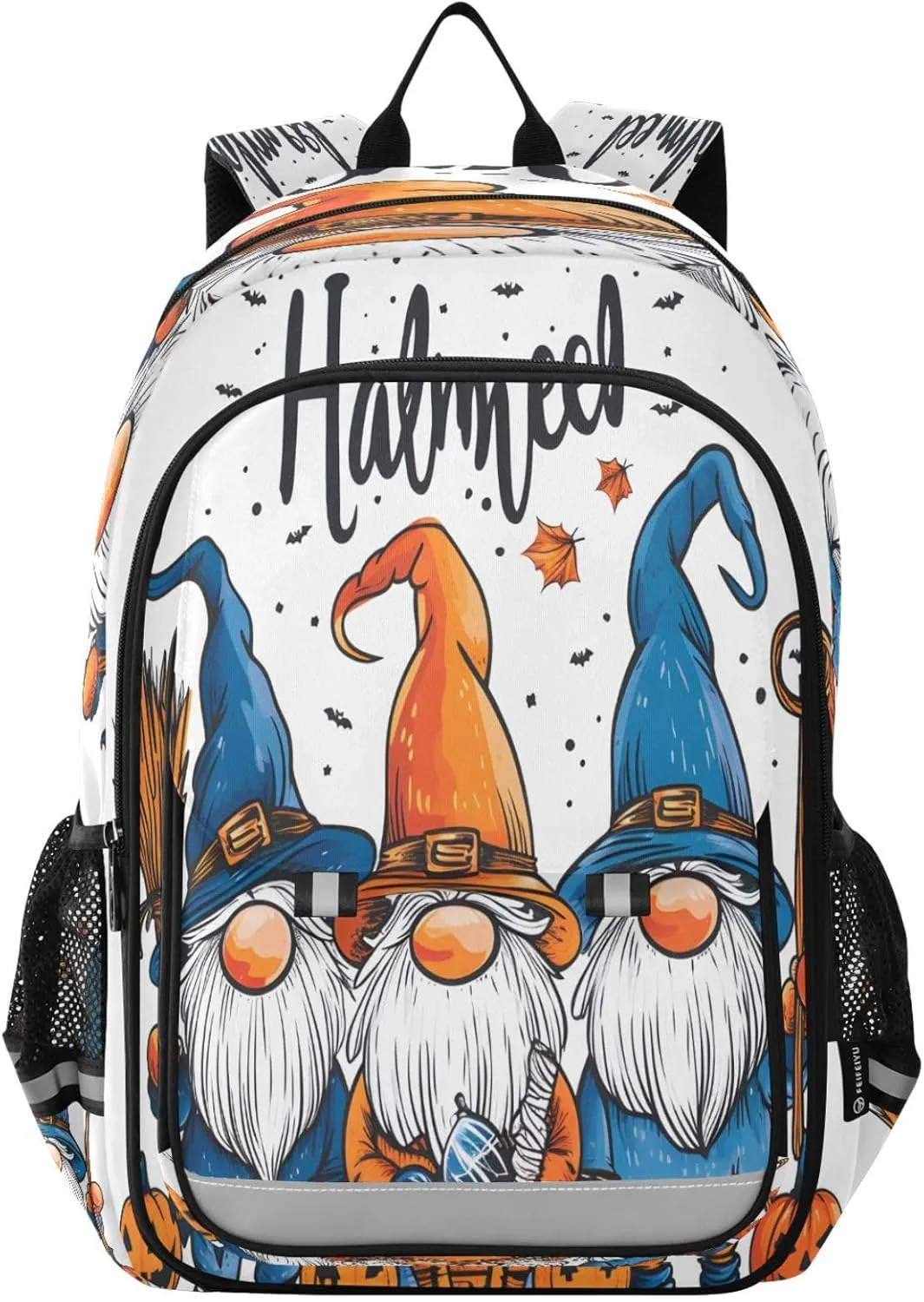 ALAZA Halloween Traditional Gnome Laptop Backpack Purse for Women BookBags 17 inch School Bags Men Boys Girls Travel Casual Daypack