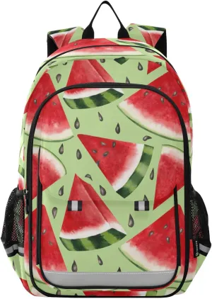 ALAZA Juicy Watermelon Watercolor Backpacks Reflective Safety Backpack