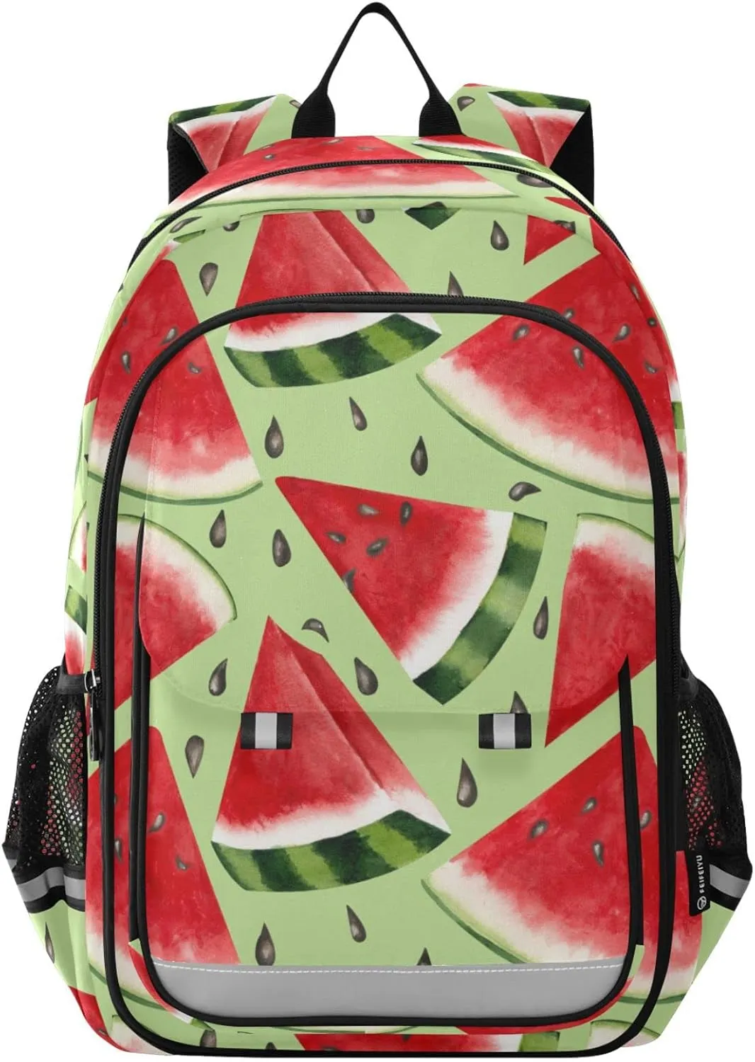 ALAZA Juicy Watermelon Watercolor Backpacks Reflective Safety Backpack