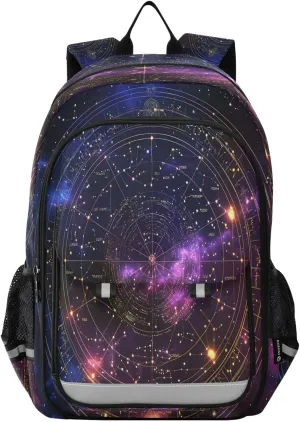 ALAZA Mysterious Galaxy School Backpacks Travel Laptop Bag Kids Bookbag for Girls Boys Teens Women Men