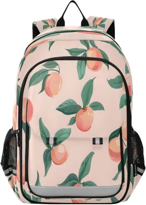 ALAZA Peach School Backpacks Travel Laptop Bag Kids Bookbag for Girls Boys Teens Women Men