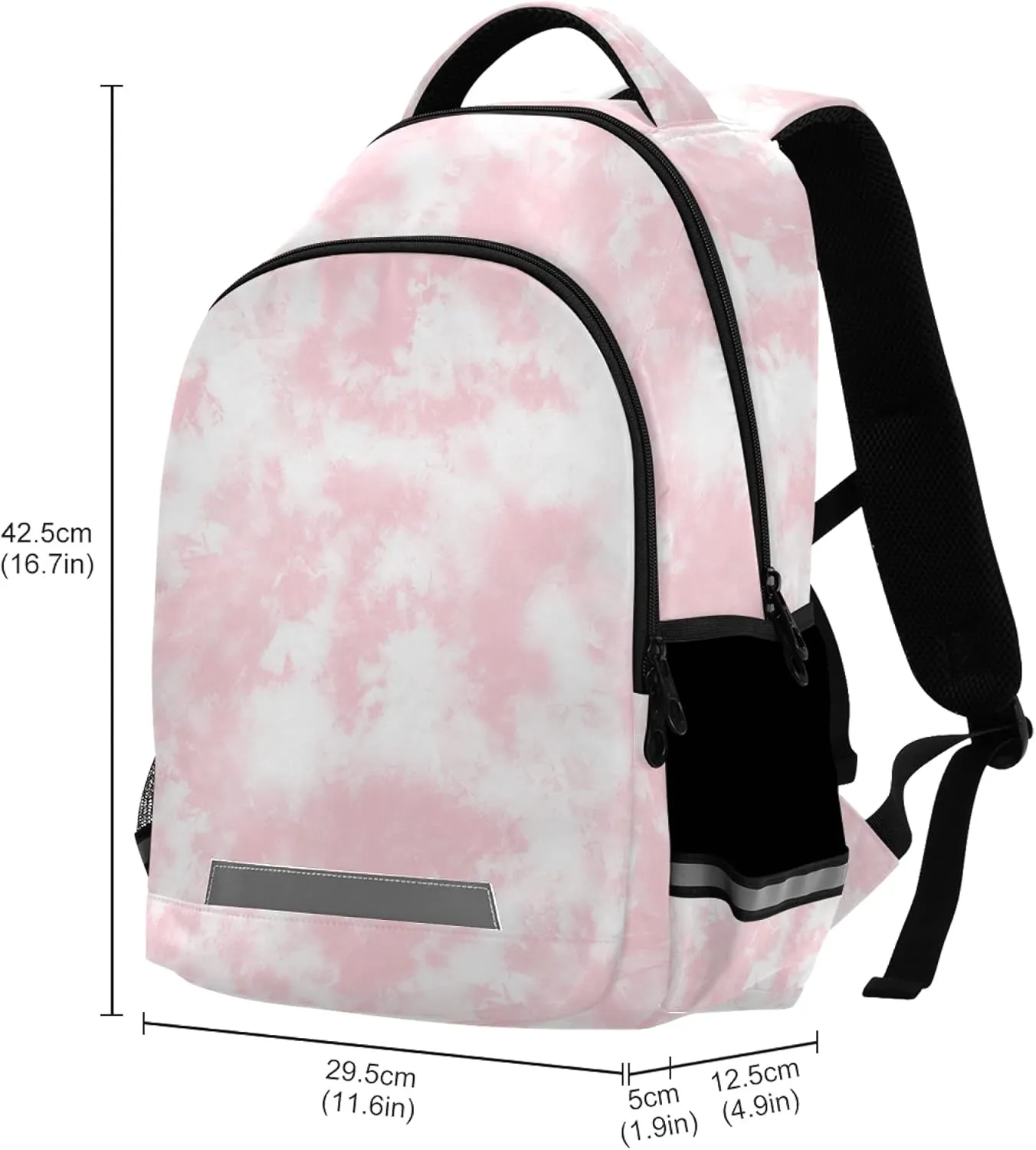 ALAZA Pink Rose Gold Marble Tie Dye Swirl Backpack Purse for Women Men Personalized Laptop Notebook Tablet School Bag Stylish Casual Daypack, 13 14 15.6 inch