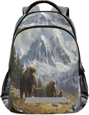 ALAZA Primitive Elephants Backpacks Travel Laptop Daypack School Book Bag for Men Women Teens Kids