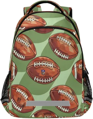 ALAZA Rugby Green Rugby Shadow Backpacks Travel Laptop Daypack School Book Bag for Men Women Teens Kids