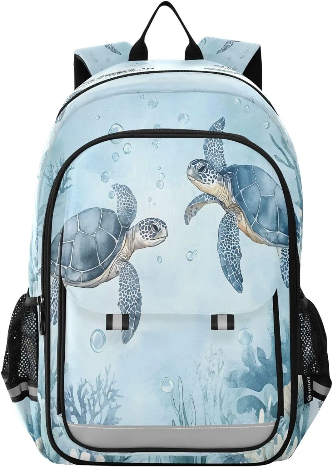 ALAZA Sea Turtles and Marine Life School Backpacks Travel Laptop Bag Kids Bookbag for Girls Boys Teens Women Men