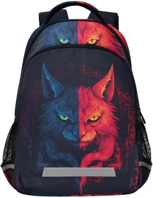 ALAZA Toddler Backpack School Boys Girls Bookbag Kids Children Bags Cat Hostility Student Daypack Travel Teen