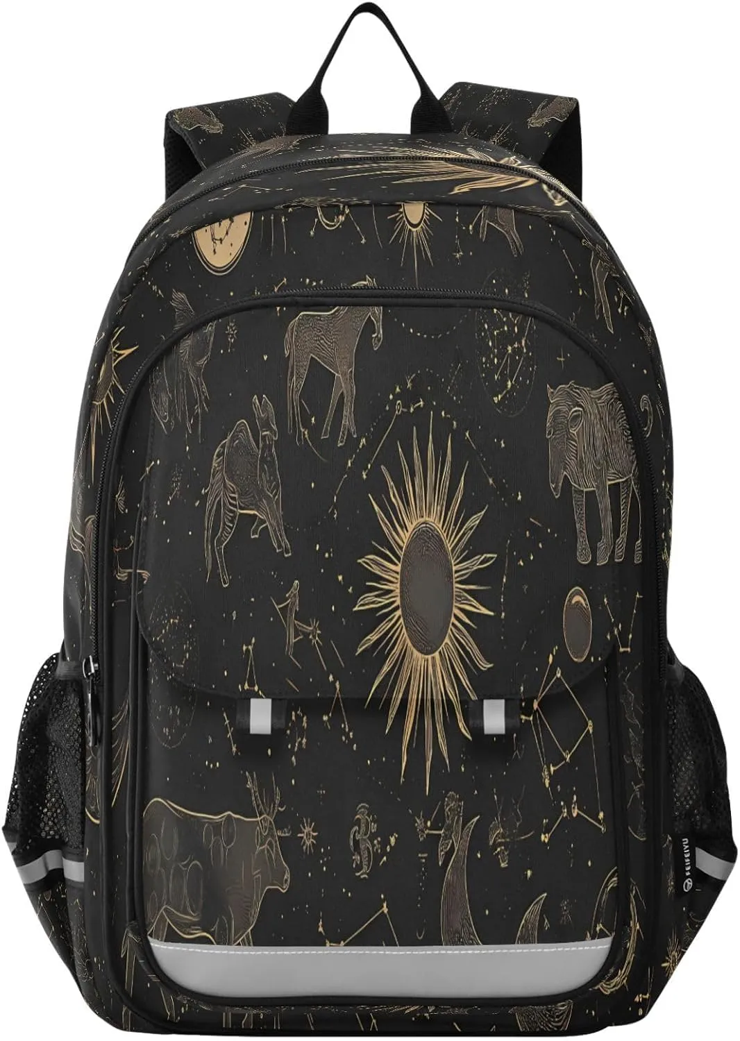 ALAZA Twelve Constellations Sun Star School Backpacks Travel Laptop Bag Kids Bookbag for Girls Boys Teens Women Men