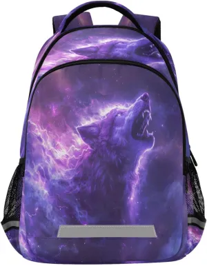ALAZA Wolves with Purple Lightning Backpacks Travel Laptop Daypack School Book Bag for Men Women Teens Kids248