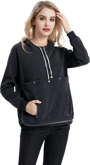 ALYC Cat Dog Carrier Hoodie Big Pet Pouch Sweatshirt Puppy Kitten Holder Carrier Pullover Top Kangaroo Unisex Hoodies