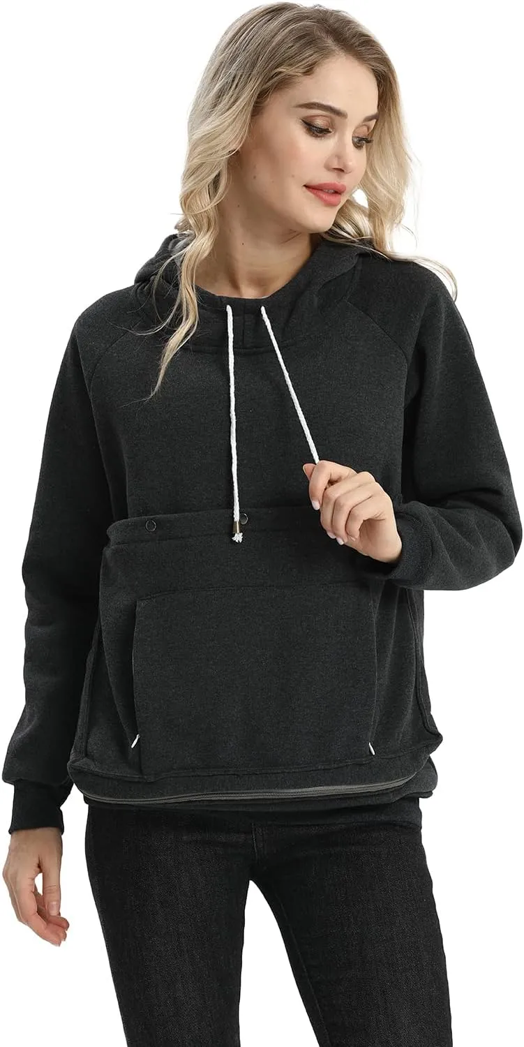 ALYC Cat Dog Carrier Hoodie Big Pet Pouch Sweatshirt Puppy Kitten Holder Carrier Pullover Top Kangaroo Unisex Hoodies