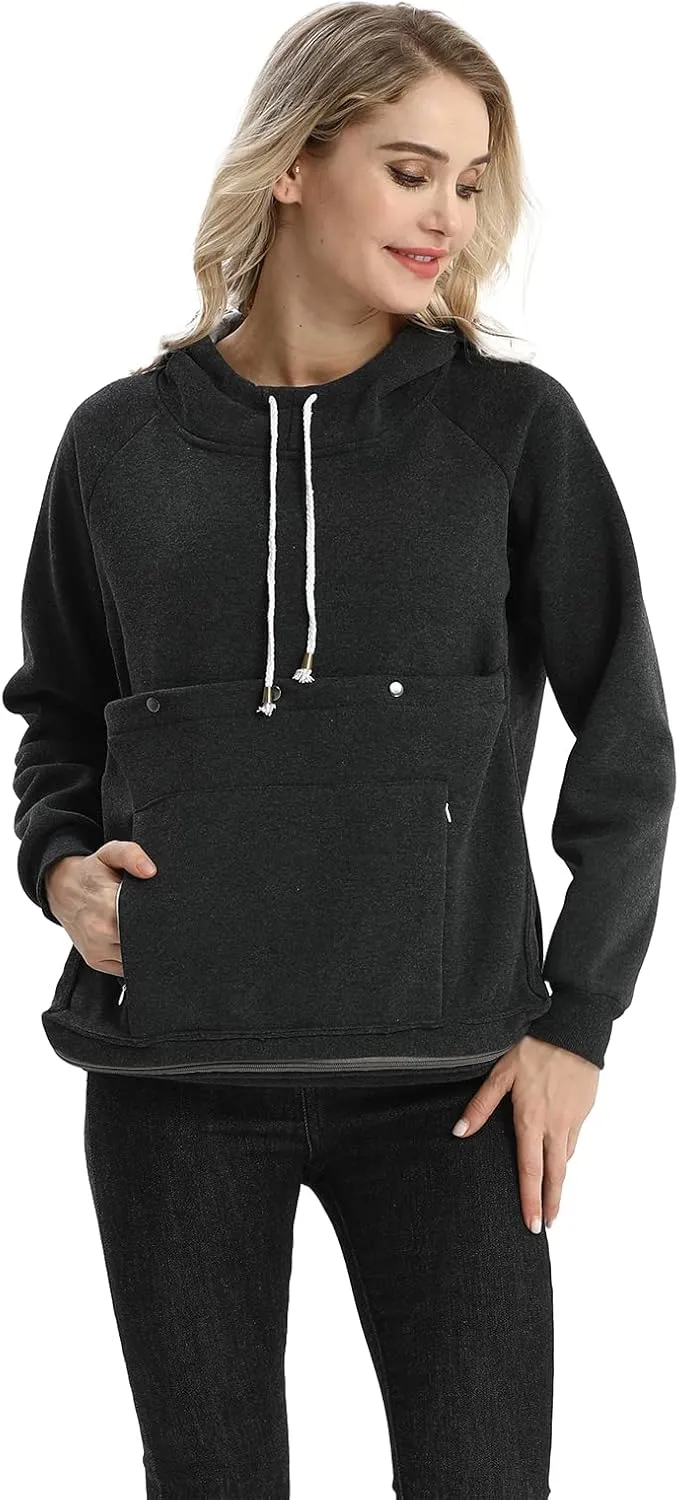 ALYC Cat Dog Carrier Hoodie Big Pet Pouch Sweatshirt Puppy Kitten Holder Carrier Pullover Top Kangaroo Unisex Hoodies